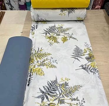 leziz sufreler: Floral naxışlı yataq dəsti və parça - Dizayn: Ağ fon üzərində incə — 7