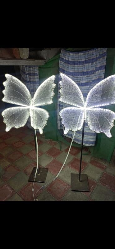 lampalar: 2 ədəddir LED kəpənək dizaynlı döşəmə lampası - Dekorativ kəpənək — 1