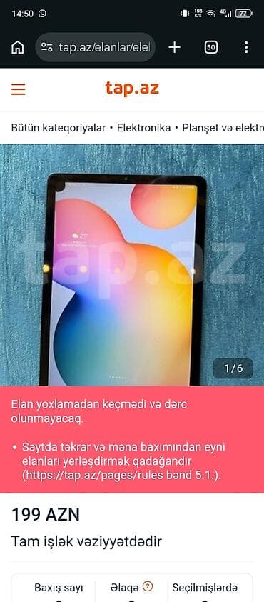 mivolis tab: Təcili satıldığı üçün bu qiymətə qoyulub. Planşetin kabrosu, qutusu — 1