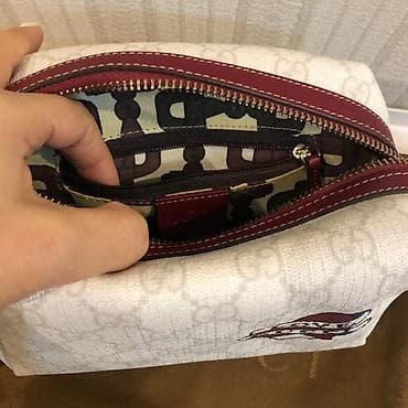koja yubkalar: Gucci kosmetik çantası yeni - Rəng: açıq bej GG monoqram naxışlı — 7