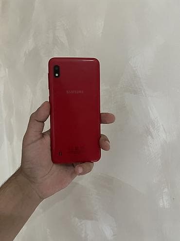 Kompüter, noutbuk və planşetlər: Samsung Galaxy A10, 32 GB, rəng - Qırmızı, Sensor — 6