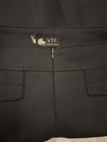 kolej ceketi: Qara ətək – VTF Collection - Rəng: dərin qara - Model: düz/qələm — 4