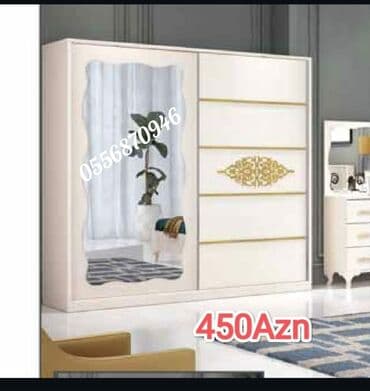 Yeni, Kupe, 2 qapılı Düz dolab, Qarderob, paltar dolabı, Azərbaycan