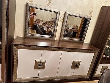 tut: Zövqlü qonaq otağı üçün vitrinli mebel dəsti Tərkib: - 2 ədəd şüşə — 3