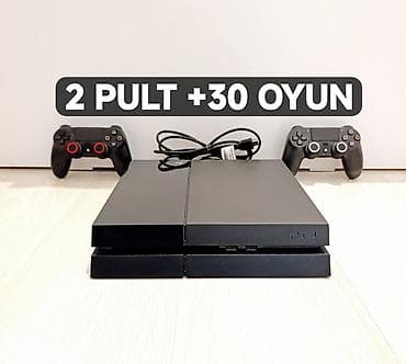 PS4 500gb plombu üzərində, ideal vəziyətdə 2 pult +daxilində rəsmi 30