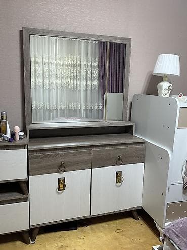 dolab termo: Yataq otağı mebel dəsti - 5 qapılı geniş şkaf: ortada 3 ədəd tam boy — 3