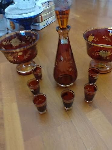 Egermann (Czech Republic) bəzəkli şüşə dəsti - Brend: Egermann – Çex — 5