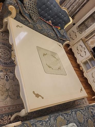 yer deşen: Kvadrat masa, Açılmayan, Təkərsiz, MDF, Zəmanətsiz — 2