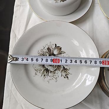 cay termosu: Çay dəsti, rəng - Ağ, Farfor — 9