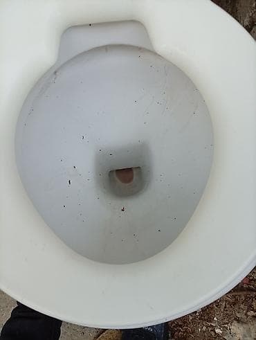 Monoblok unitaz, ağ keramika korpuslu. - Üstdən düyməli su bakı ilə — 7
