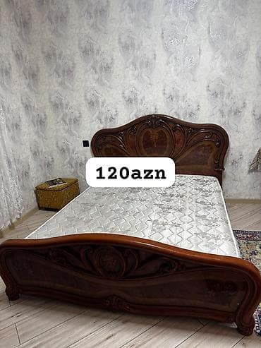 Klassik dizaynlı iki nəfərlik taxt və döşək dəsti. - Material