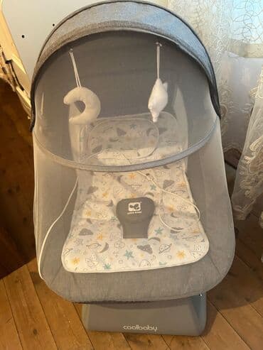 “Coolbaby” uşaq beşiyi/sallağan beşik - Brend: Coolbaby - Rəng: tünd