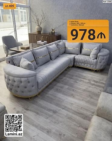 krep parca: Künc Divan – La Mini - Model: Künc divan (kod: 12568) - Ölçülər: 300 × — 1