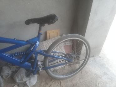 velesiped 26: Mavi rəngli dağ velosipedi – tam asqılı (ön amortizator və arxa yaylı — 2