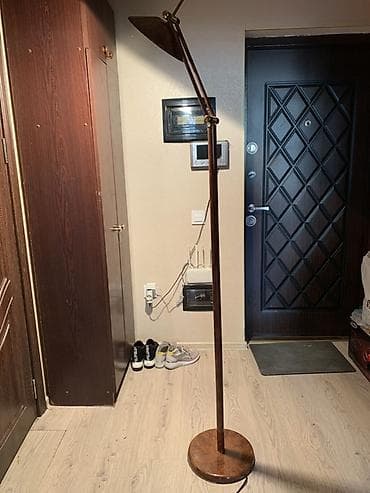 demirov sekilleri: Torşer tipli döşəmə lampası - Material və dizayn: Taxta teksturalı — 6