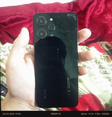 Redmi 12, 256 GB, rəng - Qara, Barmaq izi