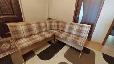 Sifarişlə mebel: Künc oturacaq dəsti - Dizayn: L‑şəkilli künc oturacaq, iki hissədən — 1