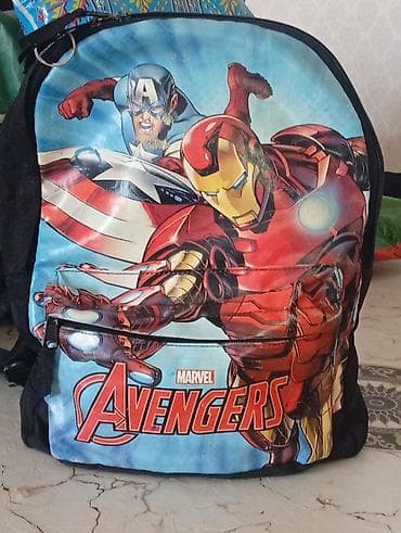 mektebli çanta: Uşaq üçün Marvel Avengers mövzulu bel çantası - Ön paneldə Avengers — 1