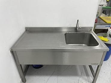 Künc üçün Mətbəx çanağı, Şkafsız, Paslanmaz polad