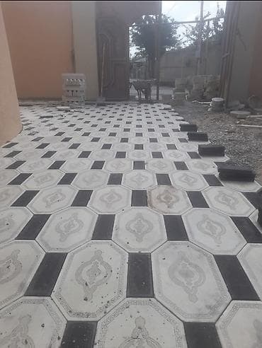 ev temiri kreditle: Tamet (bardür və dekorativ daş) döşəmə xidməti - Həyət, giriş, qaraj — 3