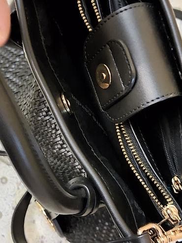 cins sumka: Pierre Cardin Paris qadın çantası – qara rəng - Material: toxunuş — 3