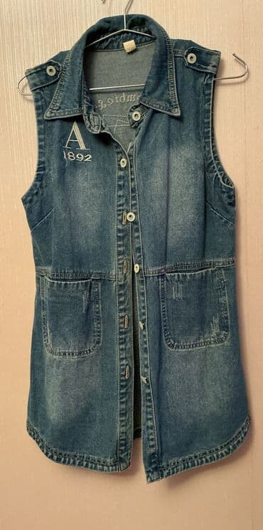 tək qaş: Jilet, Abercrombie & Fitch, rəng - Mavi — 1