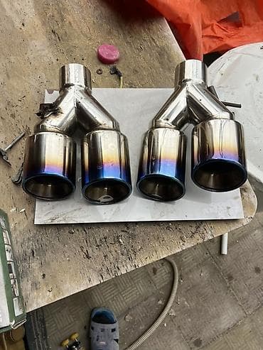 İki ədəd paslanmayan poladdan hazırlanmış egzoz ucu (quad tip seti)