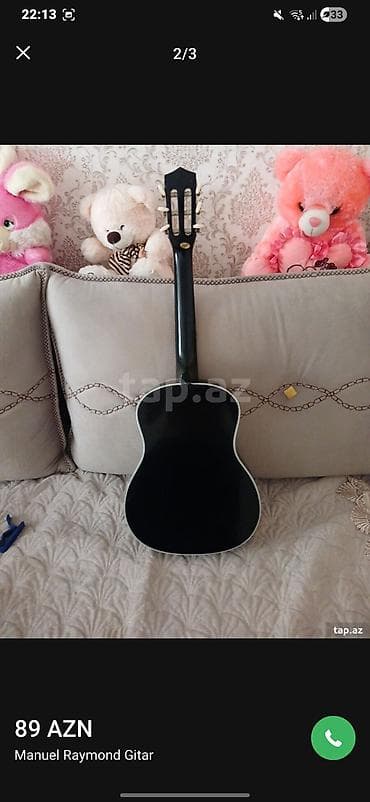gitara klasik: Manuel Raymond klassik gitar – qara rəng. - Korpus: klassik forma — 2