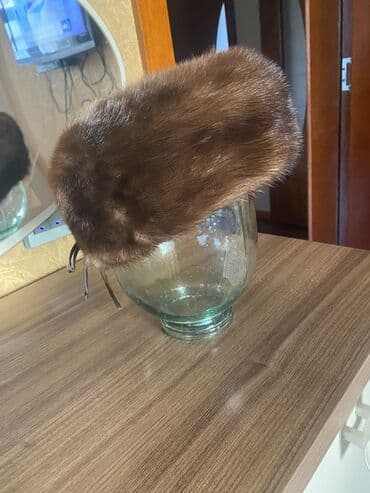 женские шапки из кролика: Norka papaq. Natural. Qadın üçün. Rusyadan gelib. 2-3 defe istifade — 3