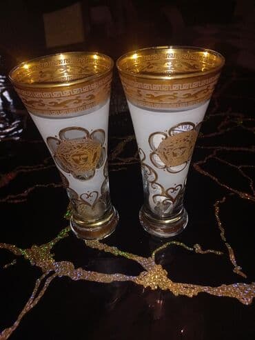 чайный набор: Стаканы, цвет - Белый, Стекло, Набор из 2 шт. — 2