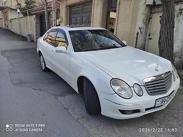bmw 318 1995: Mercedes-Benz E320 (W211) sedan - Rəng: Ağ, zərif xrom detallarla - — 9
