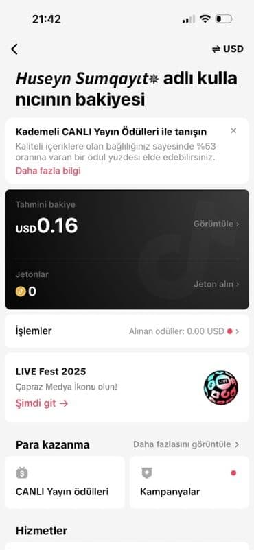 Əməkdaş axtarışı (vakansiyalar): Məhsul: TikTok profil hesabı Xüsusiyyətlər: - Platforma: TikTok - — 1