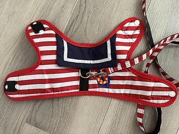 it üçün kemer: Dənizçi dizaynlı it üçün gövdə bağlamalı qoşqu və kəmər dəsti Razmer S — 2
