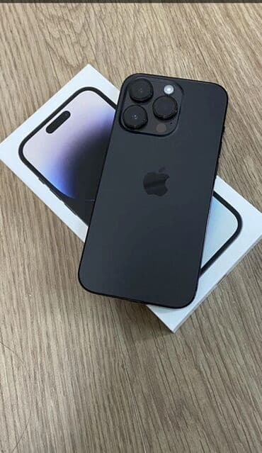 Apple iPhone: IPhone 14 Pro Max, 256 GB, Qara, Barmaq izi, Face ID, Zəmanət