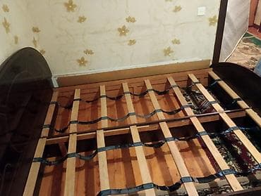 İki nəfərlik taxt çarpayı karkası - Material: taxta karkas, qara