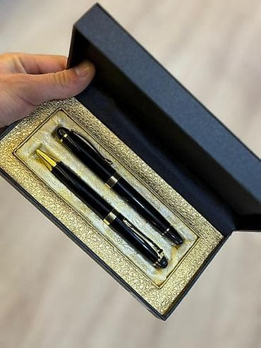 Hədiyyəlik qələm dəsti - Dəst: 2 ədəd qələm – siyah rəngli, qızılı