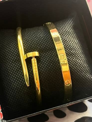 isbartivni desdleri: Tələsin Qızılı rəngdə zərif qolbaq dəsti - Dizayn: Müasir “mismar” — 4