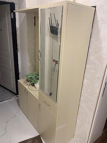 tekstil: Mebel dəsti – şkaf və mətbəx dolabı - Rəng: açıq krem/ağ çalarları - — 1