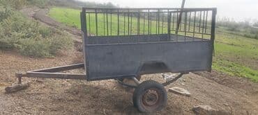 Tək oxlu qoşqu araba - Metal karkas və polad yan divarlar, üst