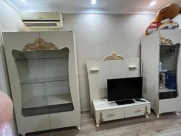 yatağlar: Klassik üslubda mebel dəsti - Rəng: krem (açıq bej) – qızılı dekor — 3
