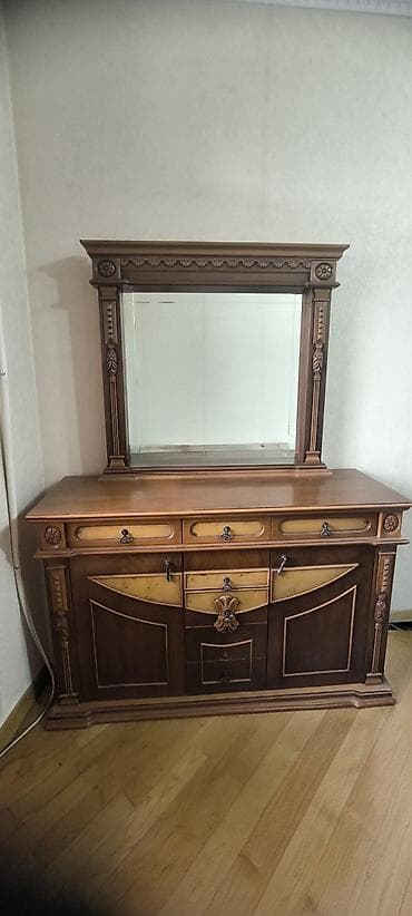 dekor ref: Klassik üslubda tam yataq otağı dəsti - Material: təbii ağac — 1