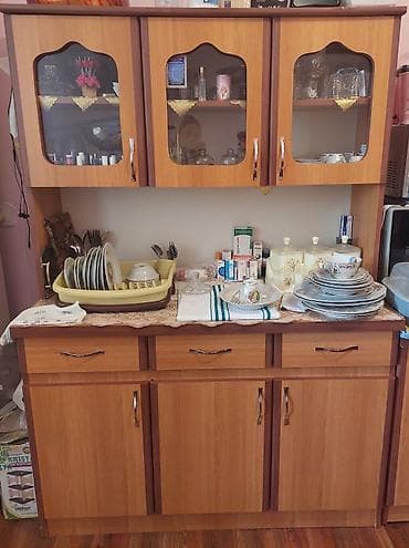 metbex şkafı: Mətbəx şkafı dəsti - Material: ağac teksturalı laminat/LDSP korpus — 1