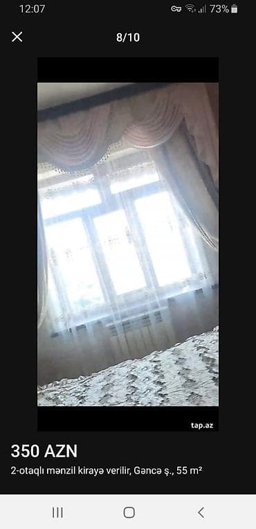 gen: Kirayə verilir: 2 otaqlı mənzil, Gəncə şəhəri, 55 m² Xüsusiyyətlər: - — 3
