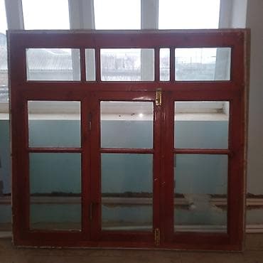 keci sudu satilir: İşlənmiş Taxta pəncərə, Еni: 150 sm, Uzunluğu: 140 sm — 1