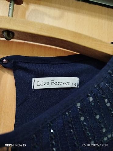 cicekli don: Live Forever brendinin qadın paltarı - Rəng: tünd göy (navy) - Ölçü — 3