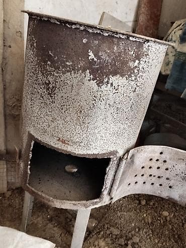 Bağ evi və bağ üçün hərşey: Metall soba/peç – odun və kömürlə işləyir - Silindrik gövdə, qalın — 2