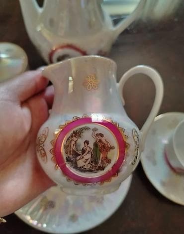 moyka hamam: Qəhvə dəsti, rəng - Ağ, Farfor, Madonna, 6 nəfərlik, Çexiya — 2