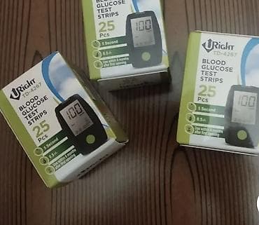URight TD-4267 qan qlükoza test zolaqları - Qablaşdırma: 25 ədəd — 1