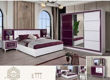 akvarium şkaf: İkinəfərlik çarpayı, Termo, 2 tumba, Dolab, Türkiyə, Yeni — 1