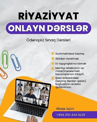 Təlim, kurslar: Repetitor, Riyaziyyat, İmtahanlara hazırlıq — 1